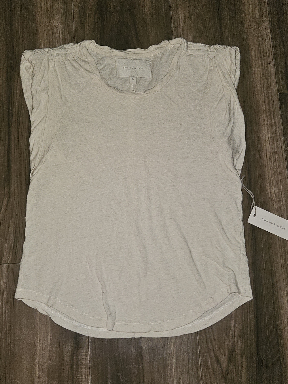 Brochu Walker LVK4042 Linen Tank Top in Beige Size Medium NWT